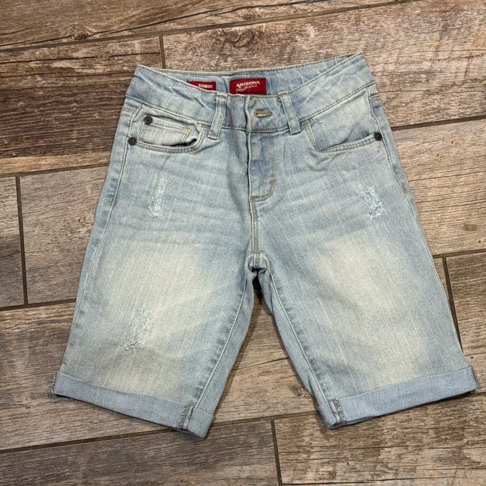 Arizona Jean Company Blue Jeans Distressed Casual